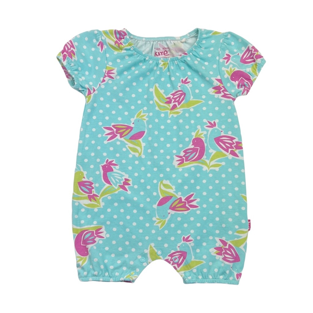 Kite Organic Bird Print Shortie Romper (6-12m)
